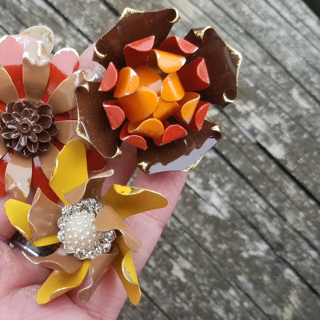 Thanksgiving Flower Magnet Set