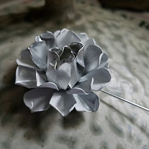 White and Silver Lapel Pin