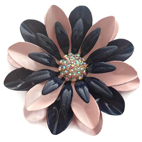 Navy and Pink Brooch