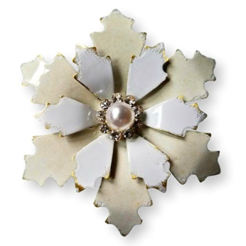 Distressed Primitive Snowflake Brooch