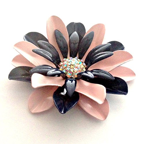 Navy and Pink Brooch