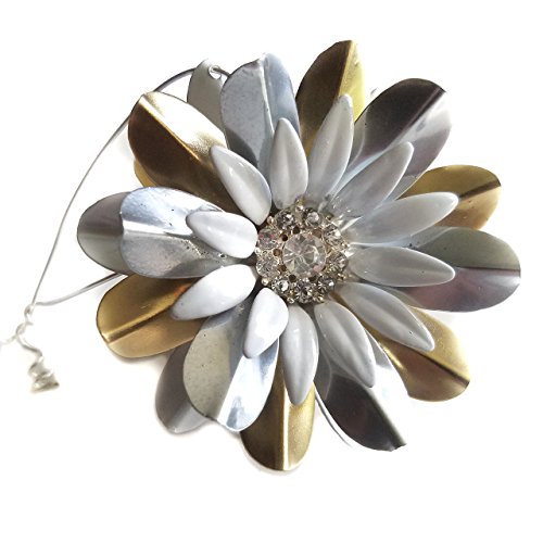 Starburst Christmas Ornament, Gold Tone and Silver