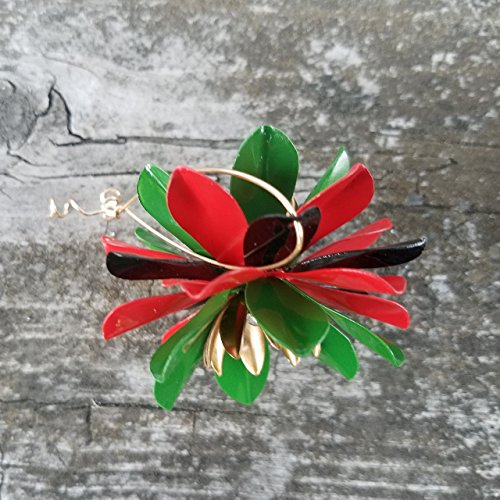 Kwanzaa Ornament Painted Metal Flower