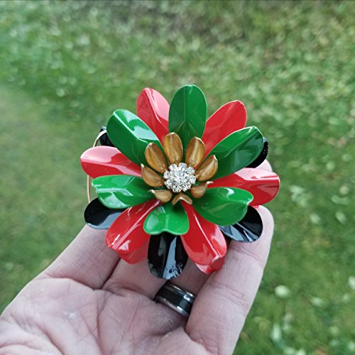 Kwanzaa Ornament Painted Metal Flower