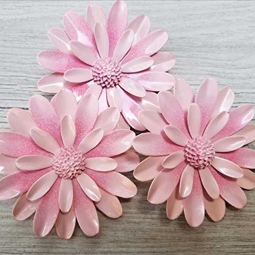 Large Pink Sunburst Daisy Brooch