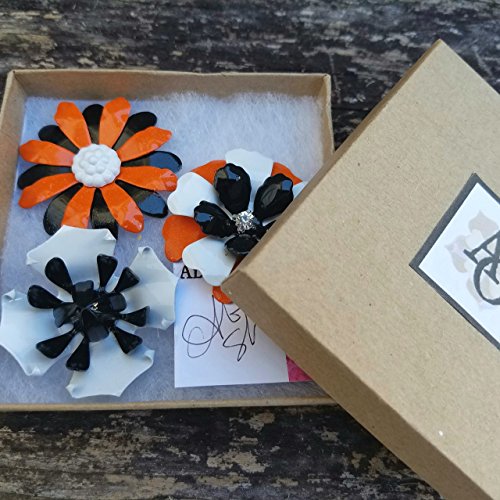 Halloween Magnets Small Metal Flowers