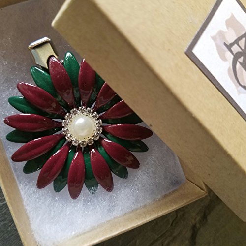 Red and Green Christmas Hair Clip