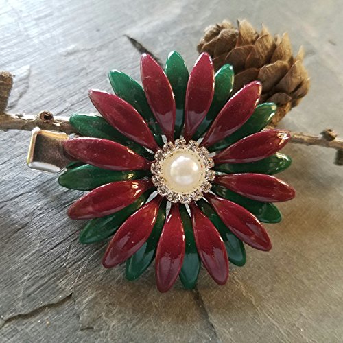 Red and Green Christmas Hair Clip